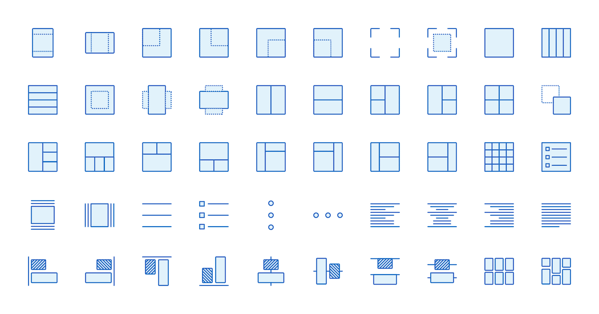 Monochrome Icons - 19 Layouts